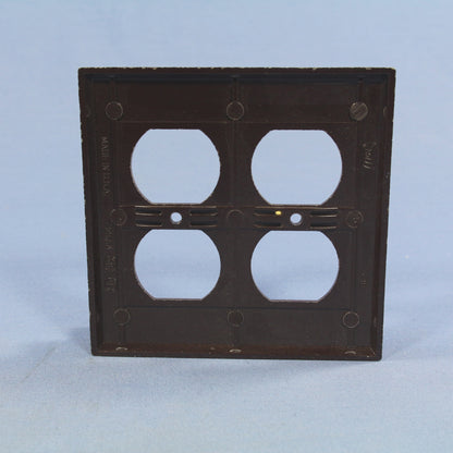 Cooper 2150B Brown 2-Gang Duplex Receptacle Thermoset Wallplate Outlet Cover 2pc