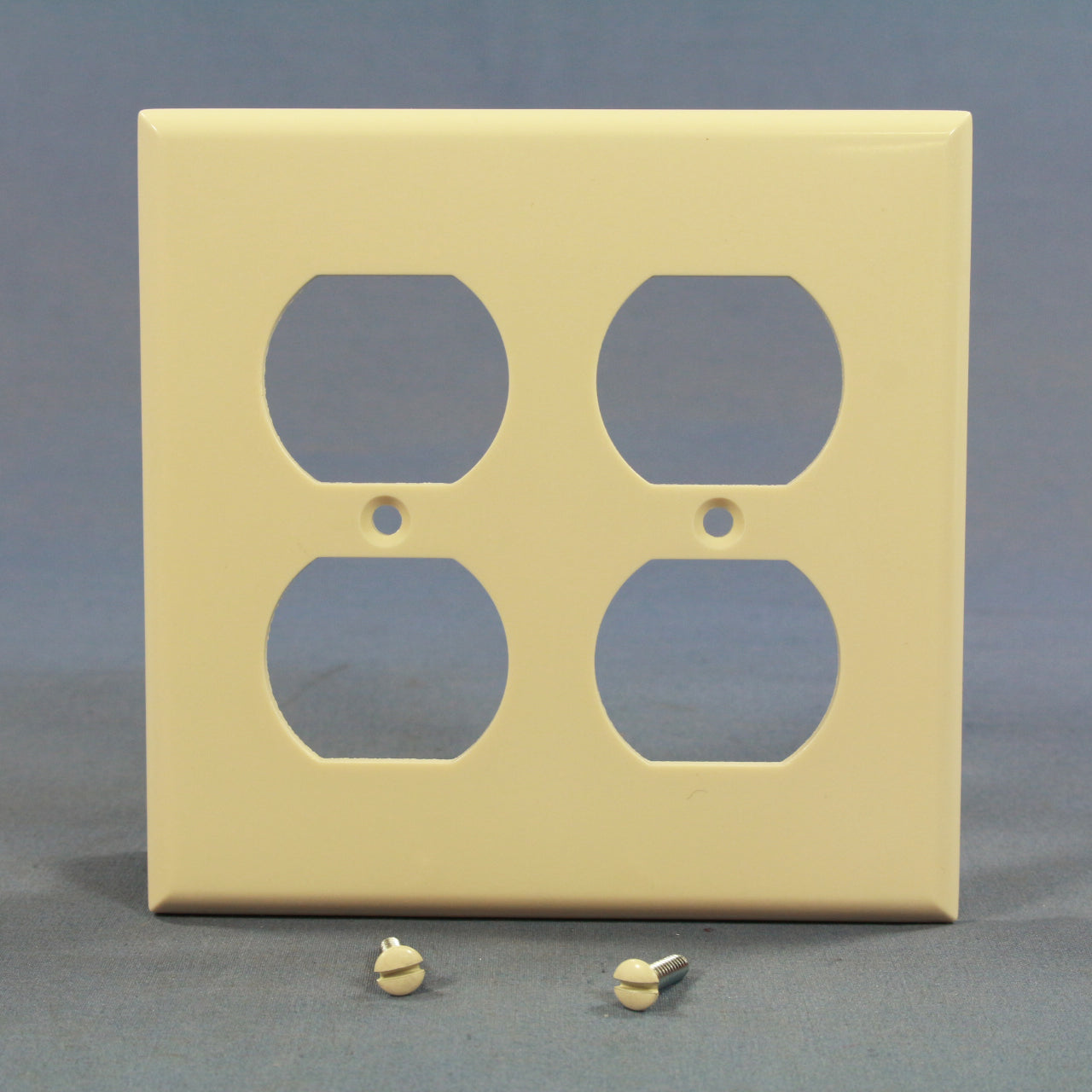 Cooper 2150LA Light Almond 2-Gang Duplex Outlet Receptacle Thermoset Wallplate