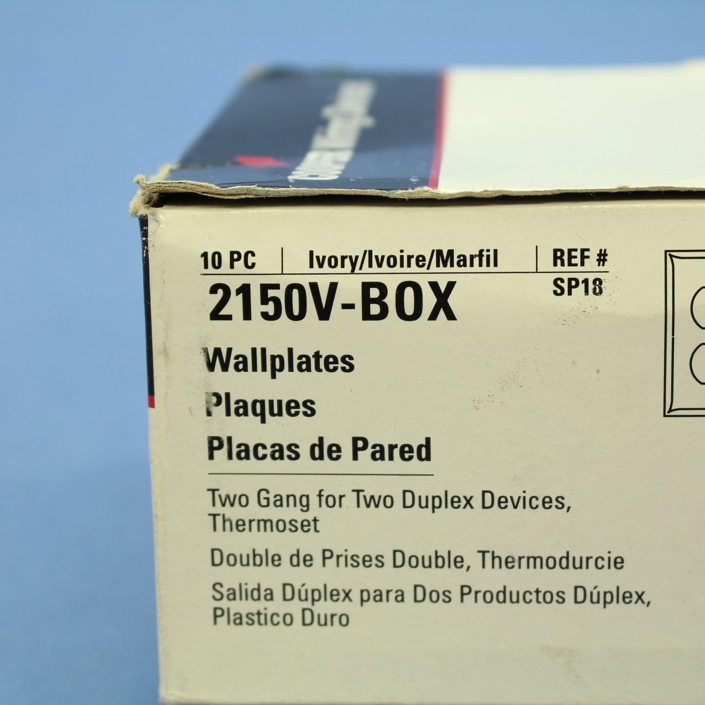 Cooper 2150V Ivory 2-Gang Receptacle Thermoset Wallplates Outlet Cover 10pcs
