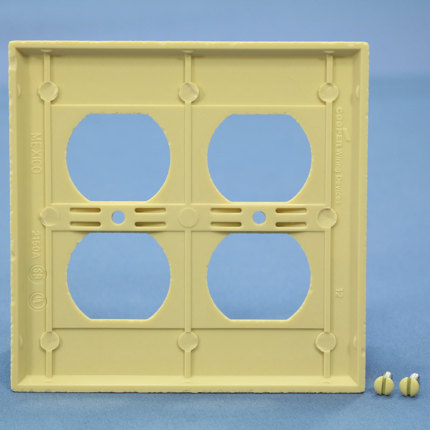 Cooper 2150V Ivory 2-Gang Receptacle Thermoset Wallplates Outlet Cover 10pcs