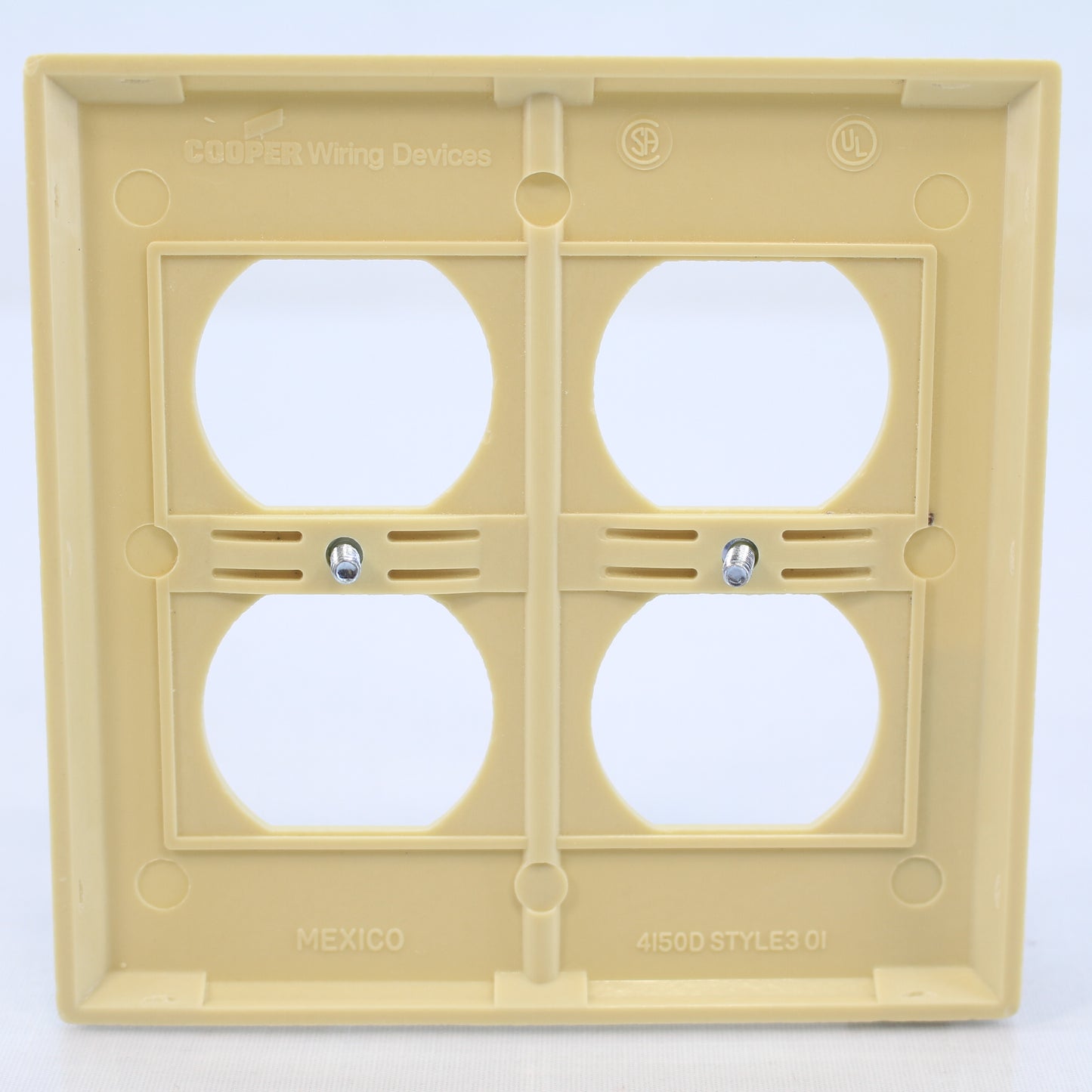 Cooper 2150V Ivory 2-Gang Duplex Outlet Receptacle Cover Plastic Wallplate 15pcs