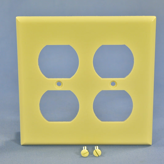 Cooper 2150V Ivory 2-Gang Standard Receptacle Thermoset Wallplate Outlet Cover