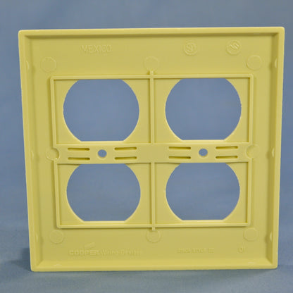 Cooper 2150V Ivory 2-Gang Standard Receptacle Thermoset Wallplate Outlet Cover
