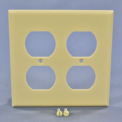 Cooper 2150V Ivory Standard Receptacle Thermoset Wallplate Outlet Covers 2-Pack