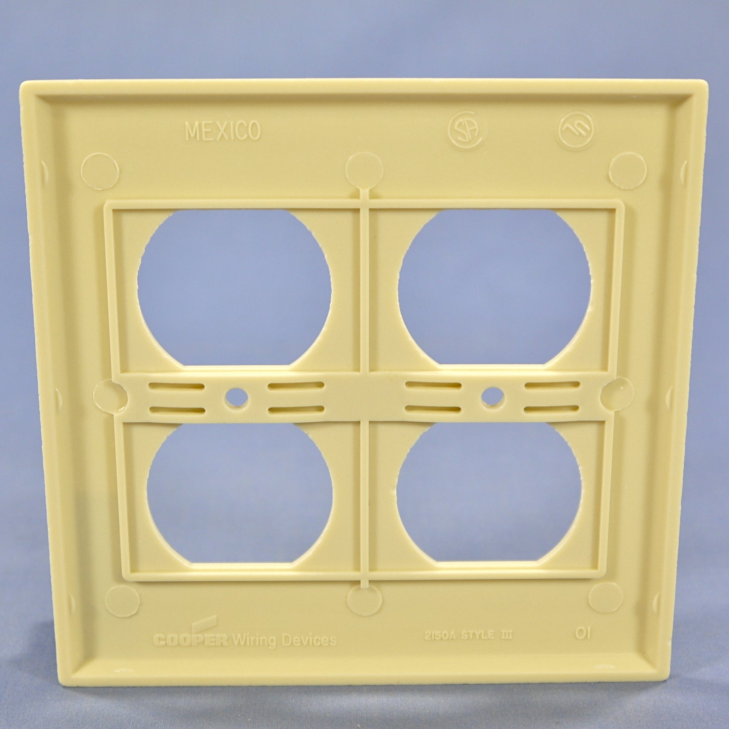 Cooper 2150V Ivory Standard Receptacle Thermoset Wallplate Outlet Covers 2-Pack