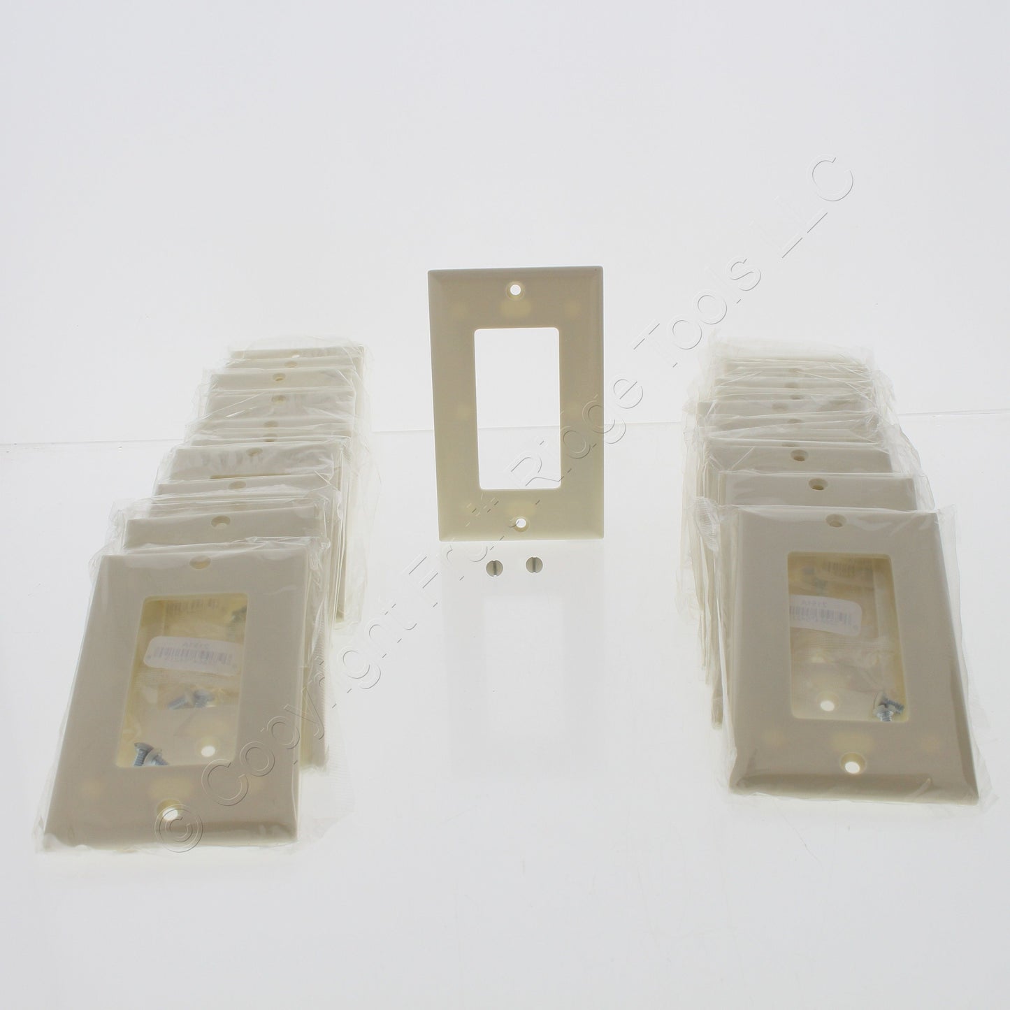 Cooper 2151A Almond 1-Gang Decorator GFCI Plastic Standard Wallplate Cover 25pcs