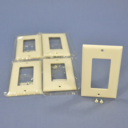 Cooper 2151A Almond 1-Gang Decorator GFCI Rocker Cover Thermoset Wallplates 5pcs