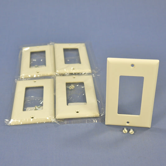 Cooper 2151A Almond 1-Gang Decorator GFCI Rocker Cover Thermoset Wallplates 5pcs