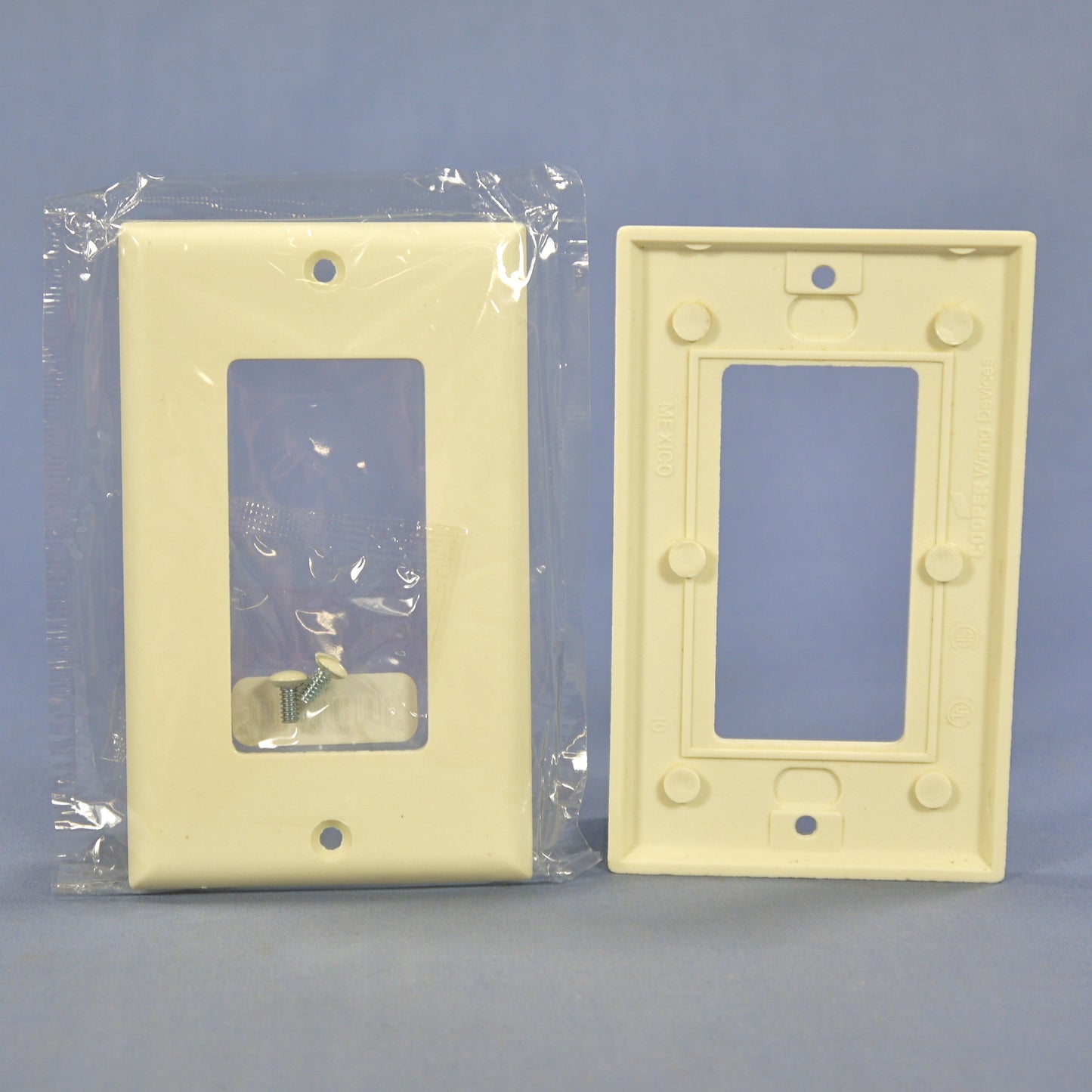 Cooper 2151A Almond 1-Gang Decorator GFCI Rocker Cover Thermoset Wallplates 5pcs