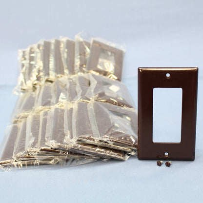 Cooper 2151B Brown 1-Gang Decorator GFCI Plastic Standard Wallplate Cover 25pcs