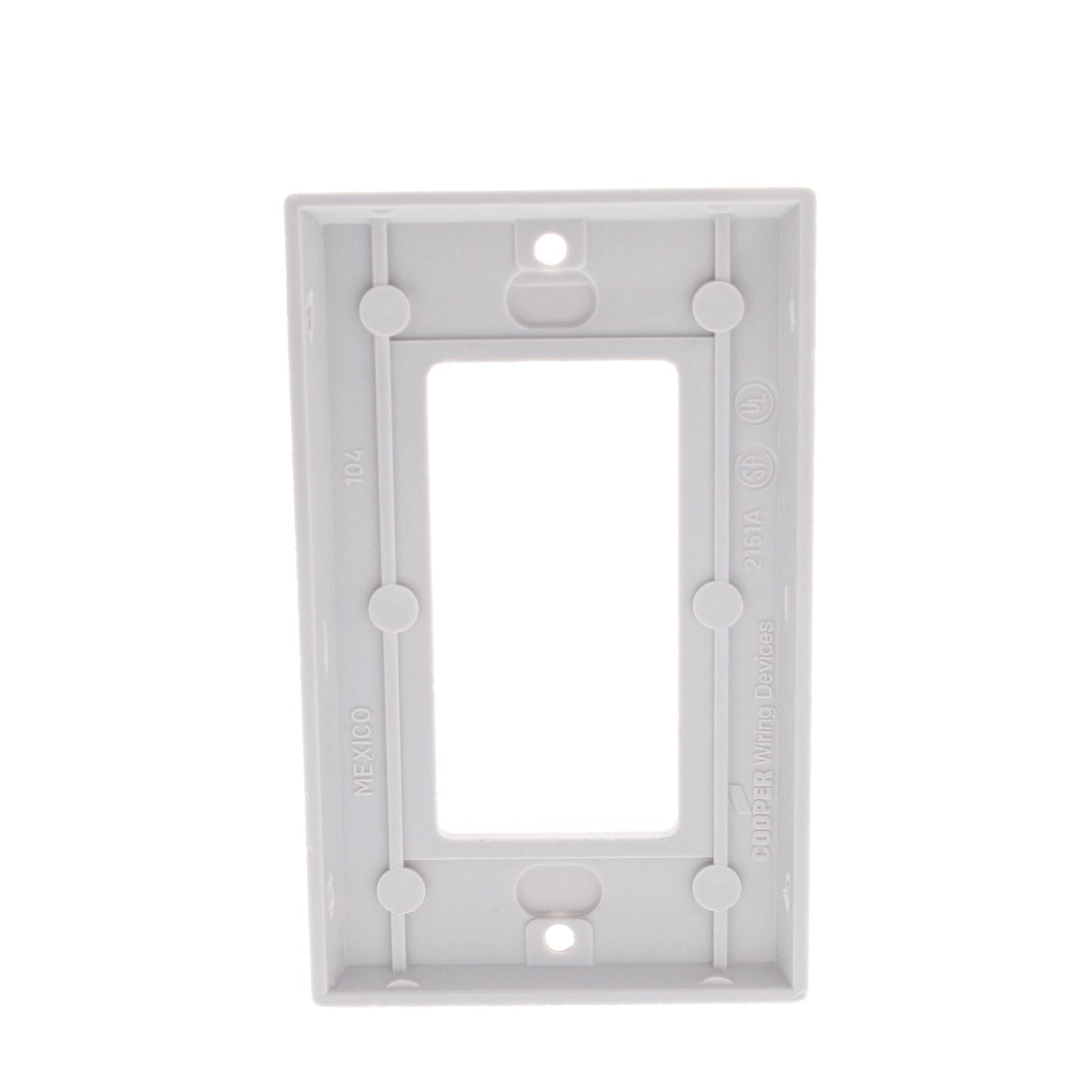 Cooper 2151GY Gray 1-Gang Standard Decorator GFI GFCI Cover Thermoset Wallplate
