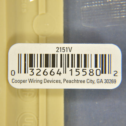 Cooper 2151V Ivory 1-Gang Decorator GFCI Plastic Standard Wallplate Cover 5-pack