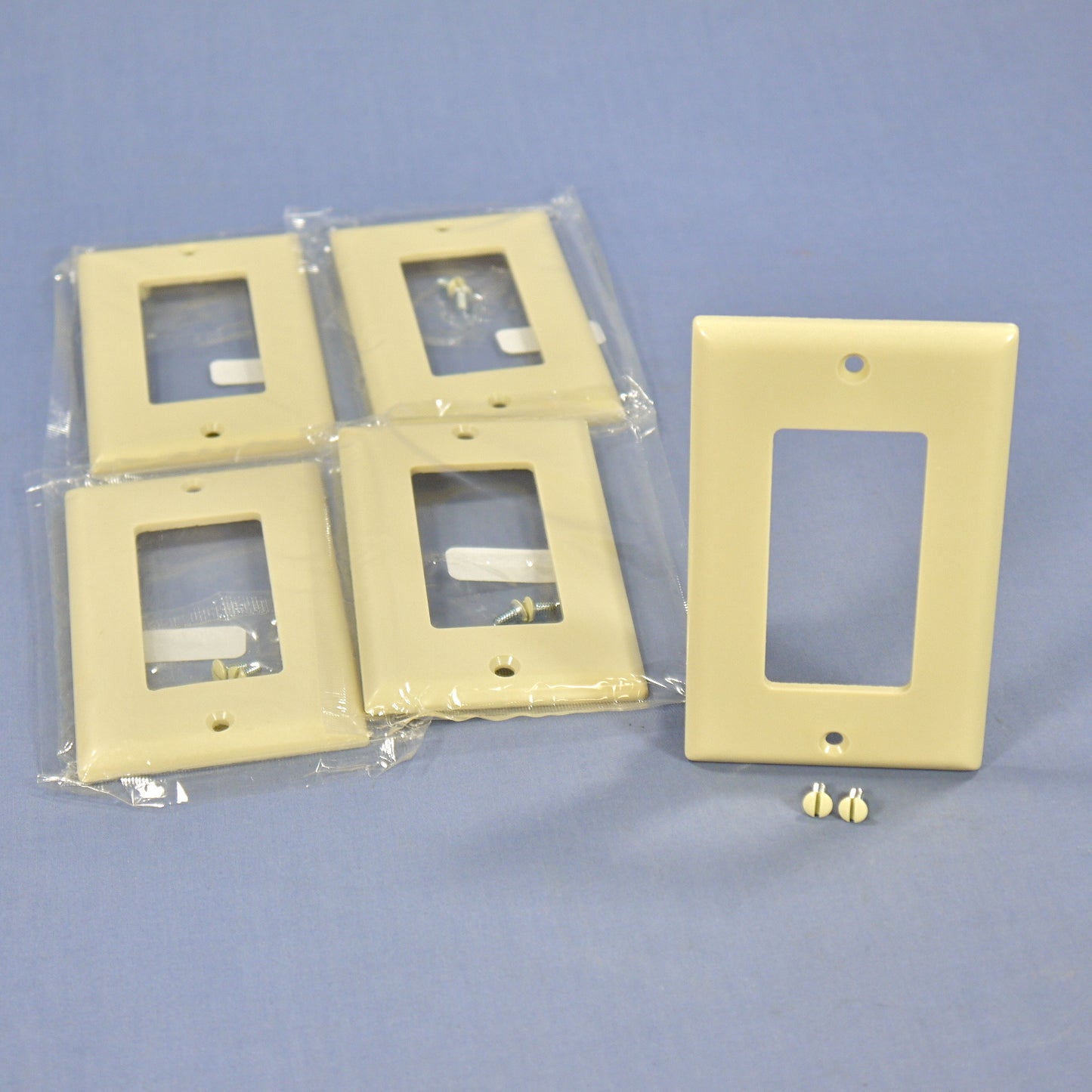Cooper 2151V Ivory 1-Gang Decorator GFCI Plastic Standard Wallplate Cover 5-pack