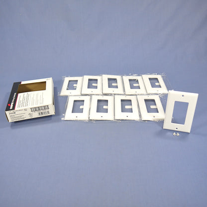 Cooper 2151W White 1-Gang Decorator GFI GFCI Cover Thermoset Wallplates 10pcs