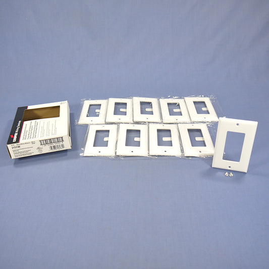 Cooper 2151W White 1-Gang Decorator GFI GFCI Cover Thermoset Wallplates 10pcs