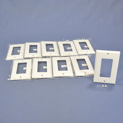 Cooper 2151W White 1-Gang Decorator GFI GFCI Cover Thermoset Wallplates 10pcs