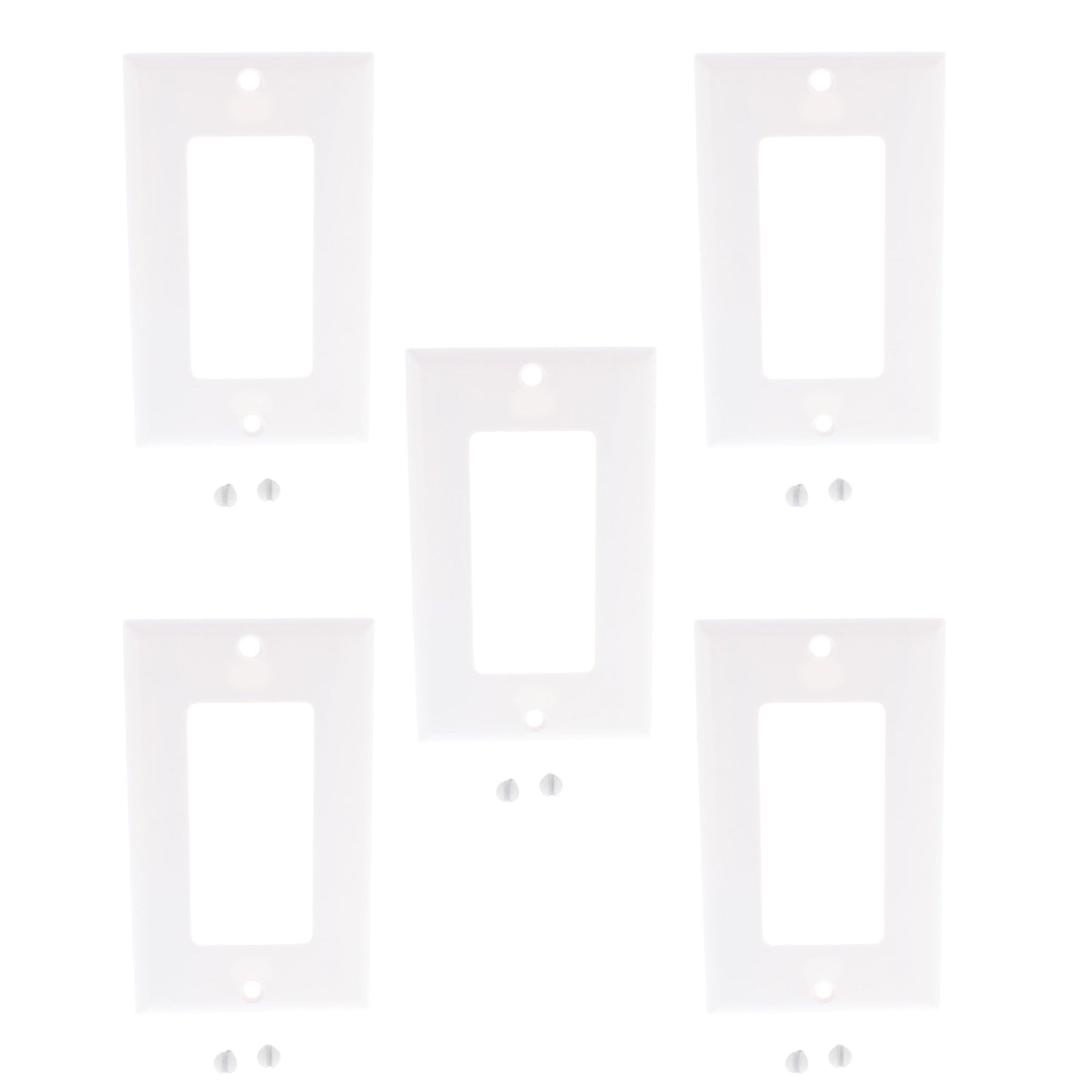 Cooper 2151W White 1-Gang Decorator GFI GFCI Cover Thermoset Wallplates 5pcs