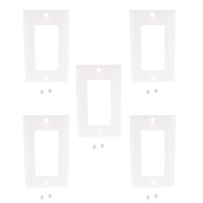 Cooper 2151W White 1-Gang Decorator GFI GFCI Cover Thermoset Wallplates 5pcs