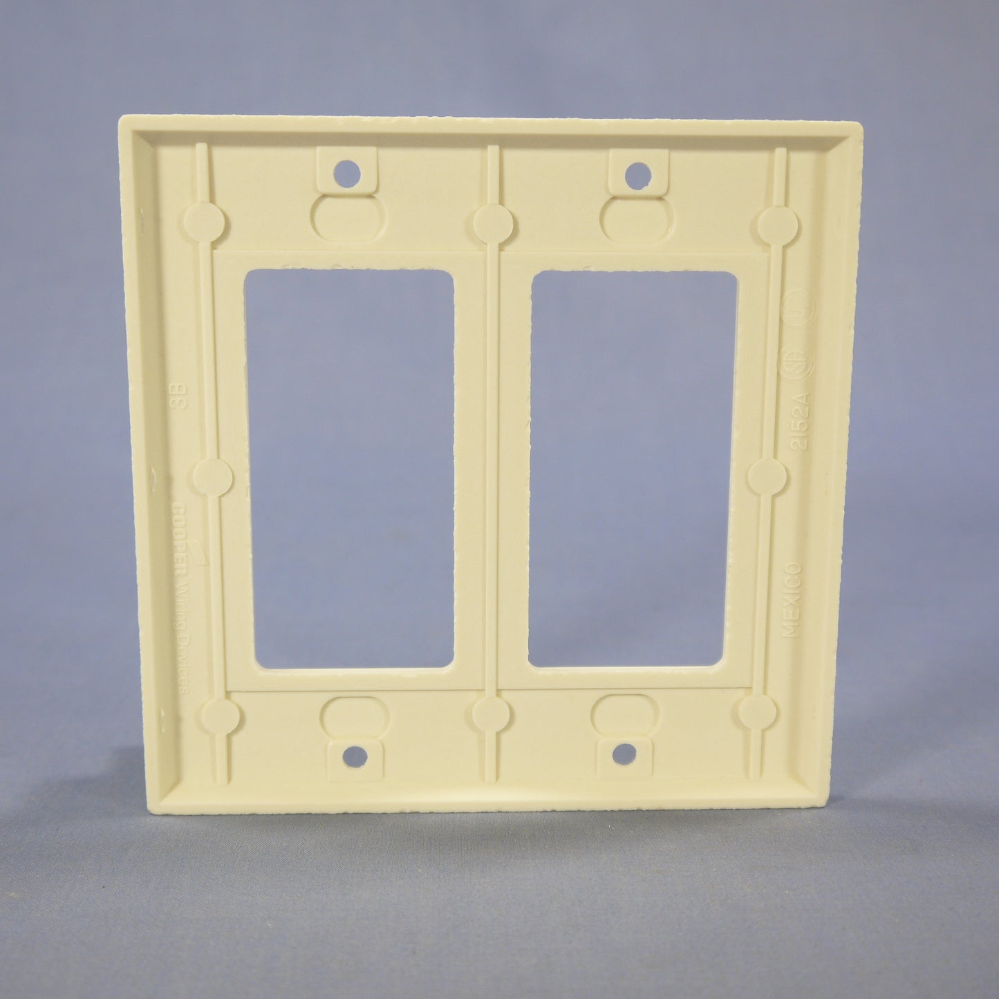 Cooper 2152A Almond 2-Gang Decorator Standard Thermoset Wallplate GFCI GFI Cover