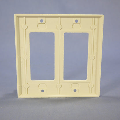 Cooper 2152A Almond 2-Gang Decorator Standard Thermoset Wallplate GFCI GFI Cover