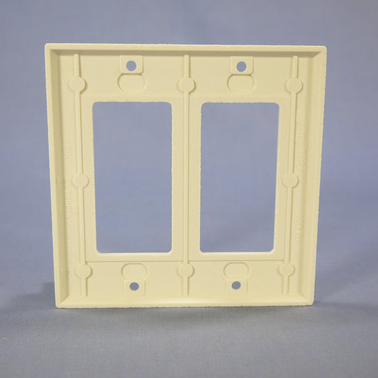 Cooper 2152A Almond 2-Gang Decorator Standard Thermoset Wallplate GFCI GFI Cover