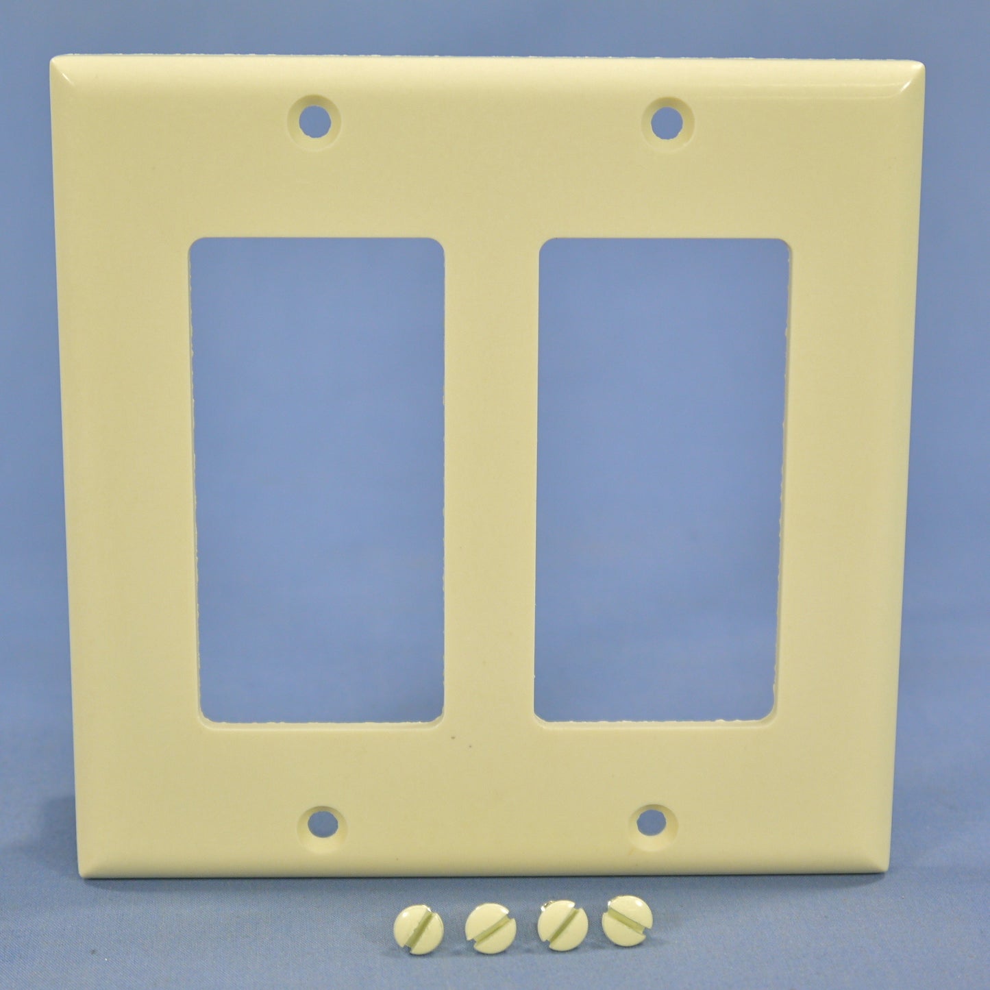 Cooper 2152A Almond 2-Gang Decorator Thermoset Wallplates GFCI GFI Cover 2-Pack