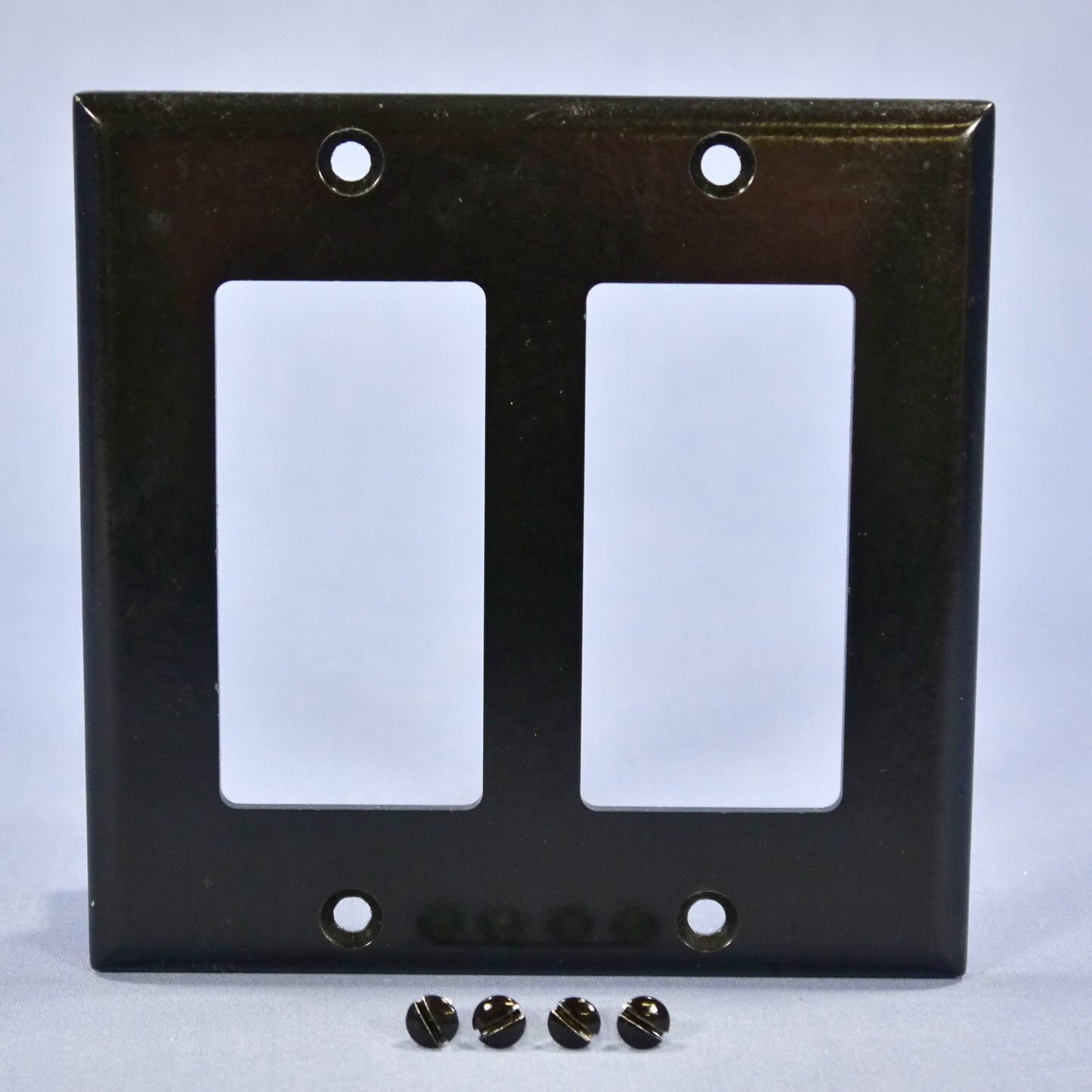 Cooper 2152BK Black 2-Gang Decorator Standard Thermoset Wallplate GFCI GFI Cover