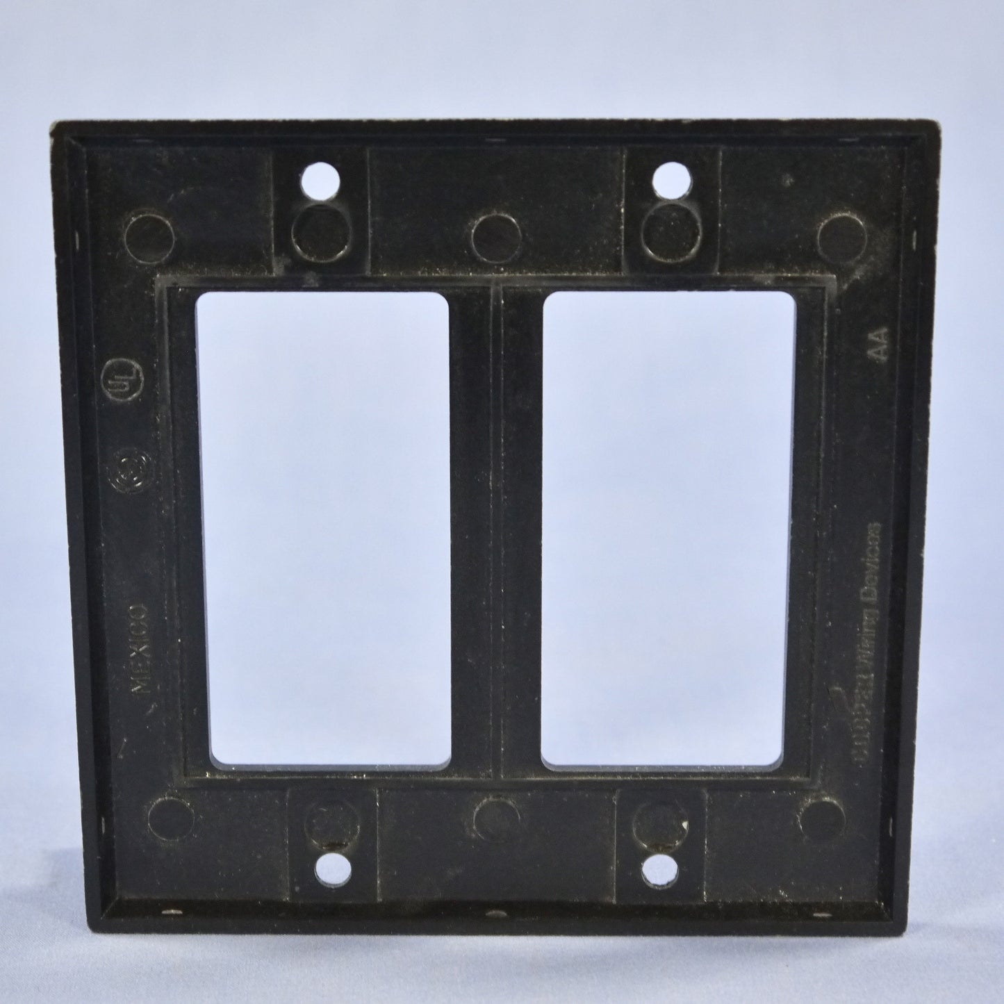 Cooper 2152BK Black 2-Gang Decorator Standard Thermoset Wallplate GFCI GFI Cover