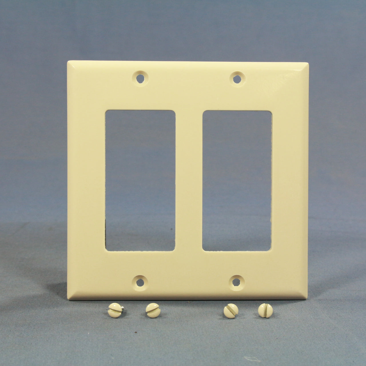 Cooper 2152LA Light Almond 2-Gang Decorator Thermoset Wallplate GFCI GFI Cover