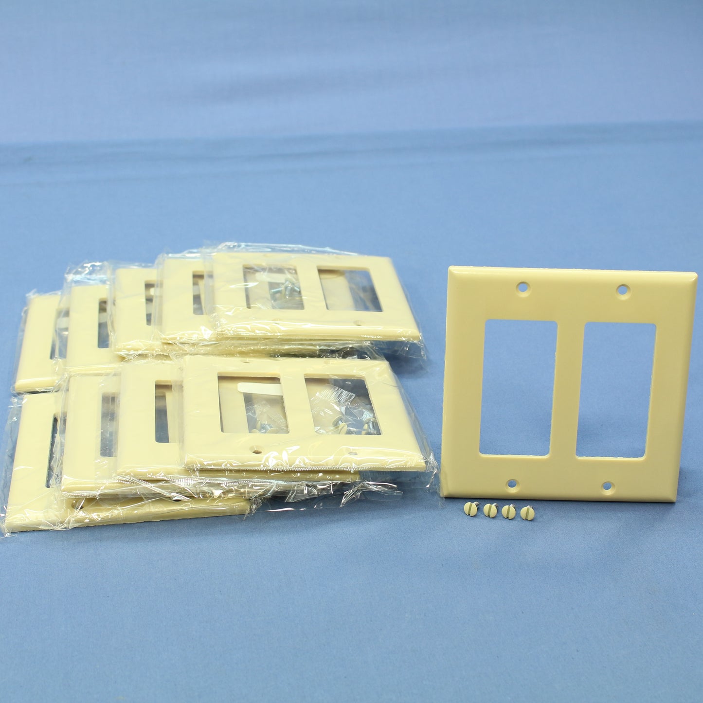 Cooper 2152V Ivory 2-Gang Decorator Thermoset Wallplates GFCI GFI Cover 10pcs