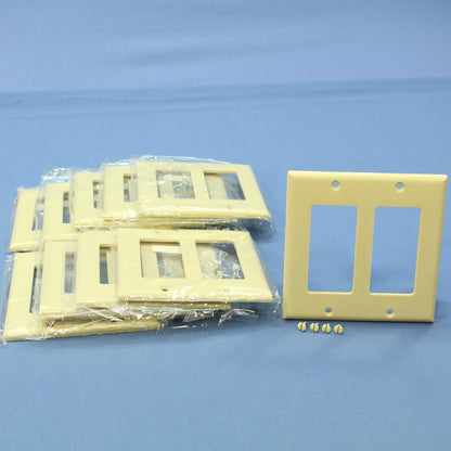 Cooper 2152V Ivory 2-Gang Decorator Thermoset Wallplates GFCI GFI Cover 10pcs