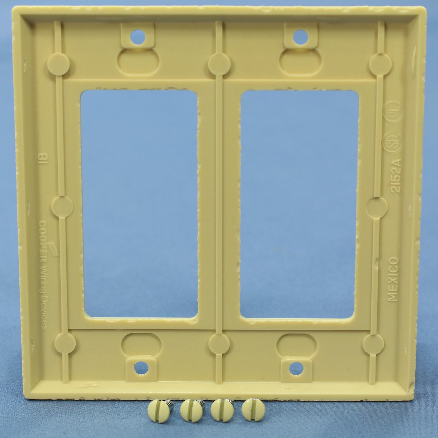 Cooper 2152V Ivory 2-Gang Decorator Thermoset Wallplates GFCI GFI Cover 10pcs