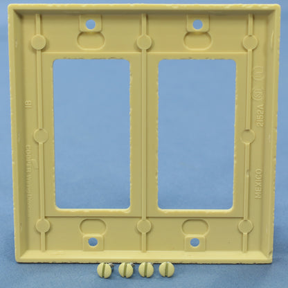 Cooper 2152V Ivory 2-Gang Decorator Thermoset Wallplates GFCI GFI Cover 10pcs