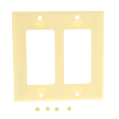 Cooper 2152V Ivory 2-Gang Decorator Standard Thermoset Wallplate GFCI GFI Cover
