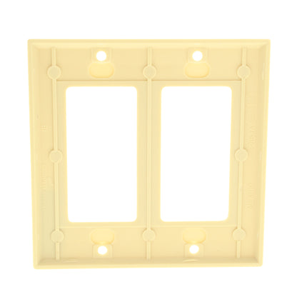 Cooper 2152V Ivory 2-Gang Decorator Standard Thermoset Wallplate GFCI GFI Cover