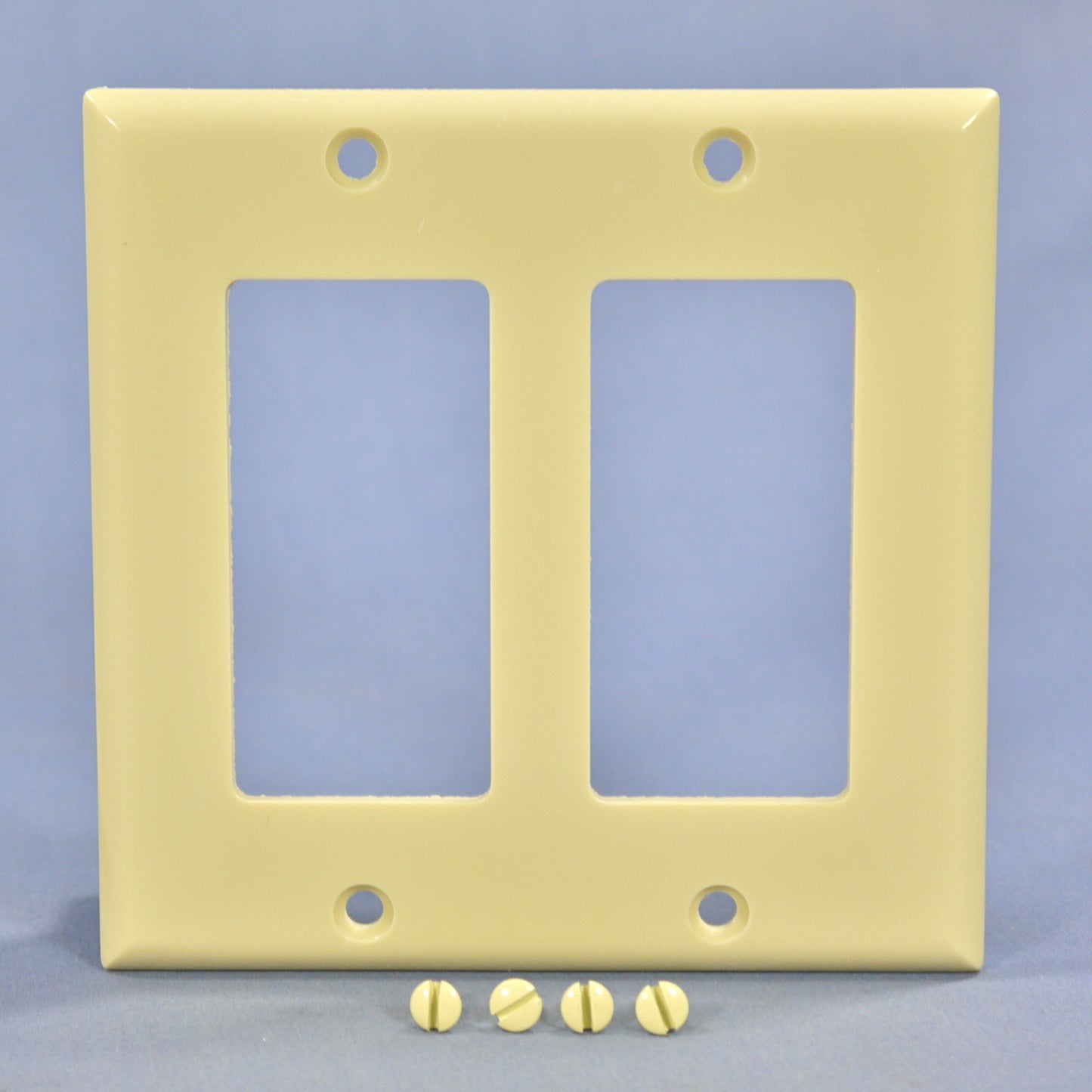 Cooper 2152V Ivory 2-Gang Decorator Thermoset Wallplates GFCI GFI Cover 2-Pack