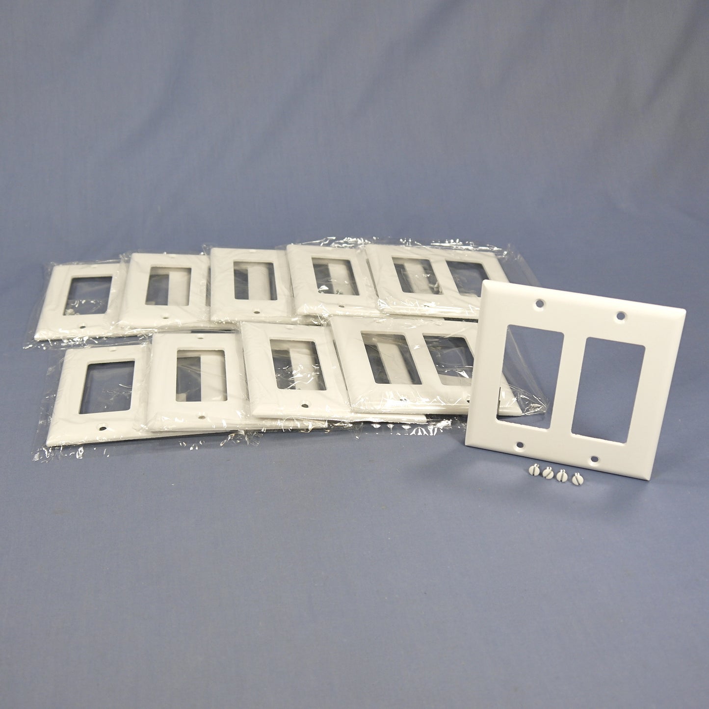 Cooper 2152W White 2-Gang Decorator Thermoset Wallplates GFCI GFI Cover 10pcs