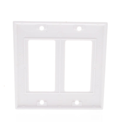 Cooper 2152W White 2-Gang Decorator Standard GFCI Thermoset Plastic Wallplate