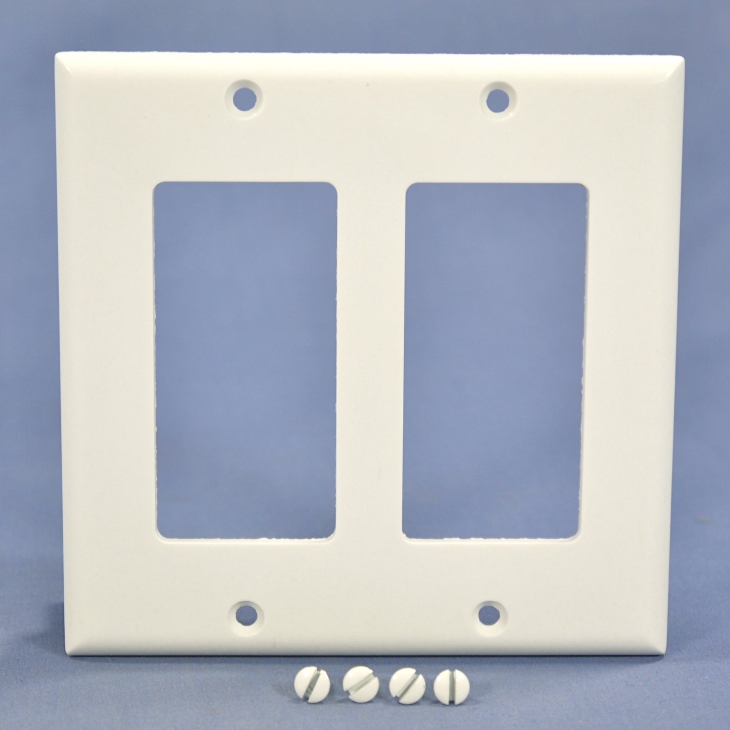 Cooper 2152W White 2-Gang Decorator Thermoset Wallplates GFCI GFI Cover 2-Pack