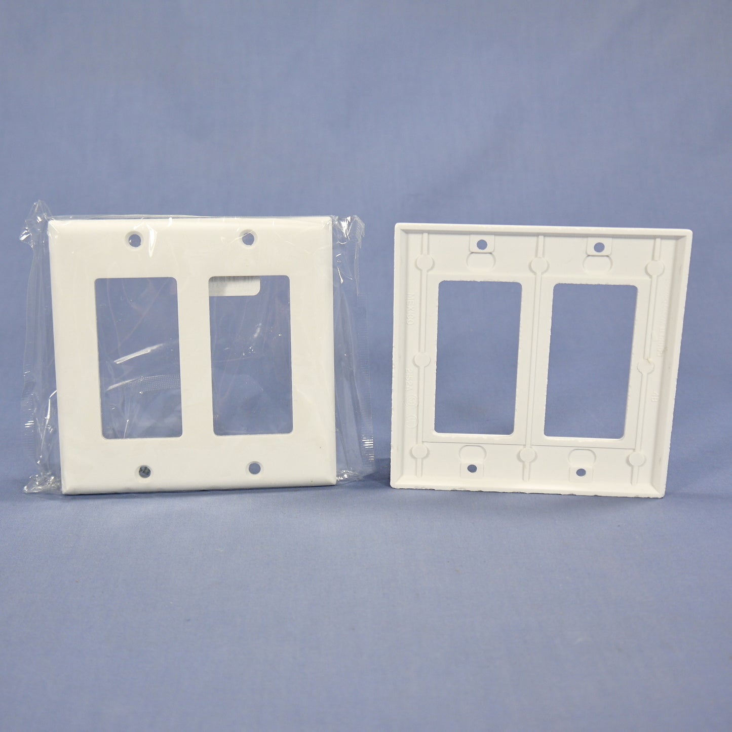 Cooper 2152W White 2-Gang Decorator Thermoset Wallplates GFCI GFI Cover 2-Pack