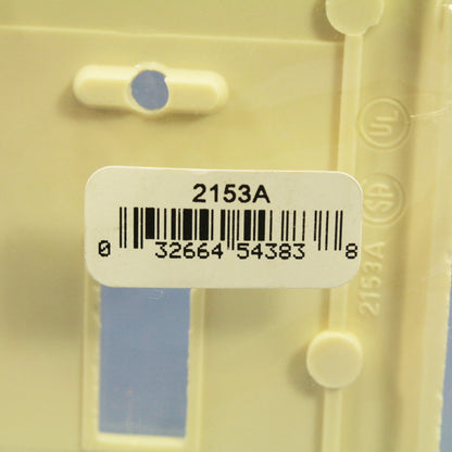 Cooper 2153A Almond 2-Gang Decorator GFCI Switch Cover Plastic Outlet Wallplate