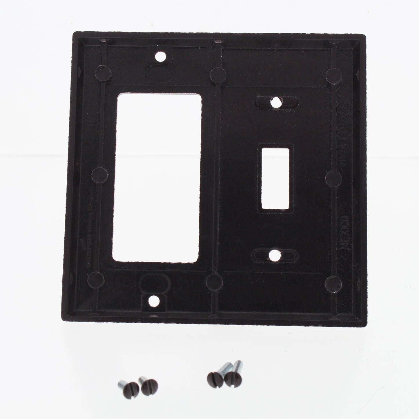 Cooper 2153W Brown 2-Gang Decorator GFCI Switch Receptacle Thermoset Wallplate