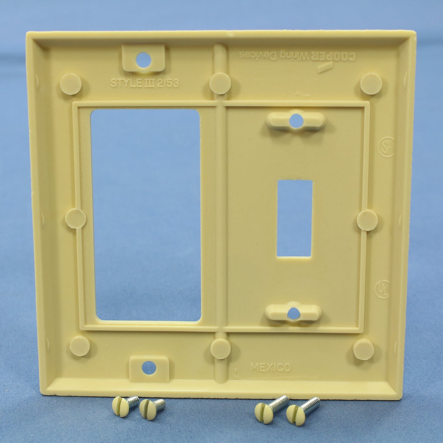 Cooper 2153V Ivory 2-Gang Decorator GFCI Switch Cover Thermoset Wallplates 10pcs
