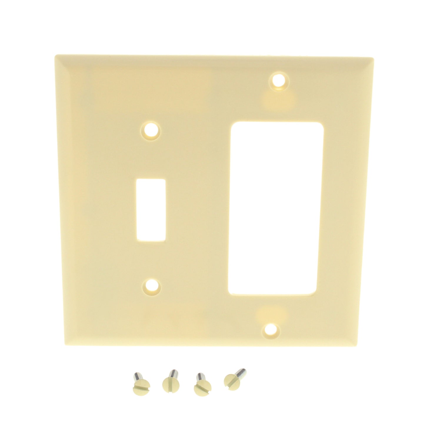 Cooper 2153V Ivory 2-Gang Decorator GFCI Switch Cover Outlet Thermoset Wallplate