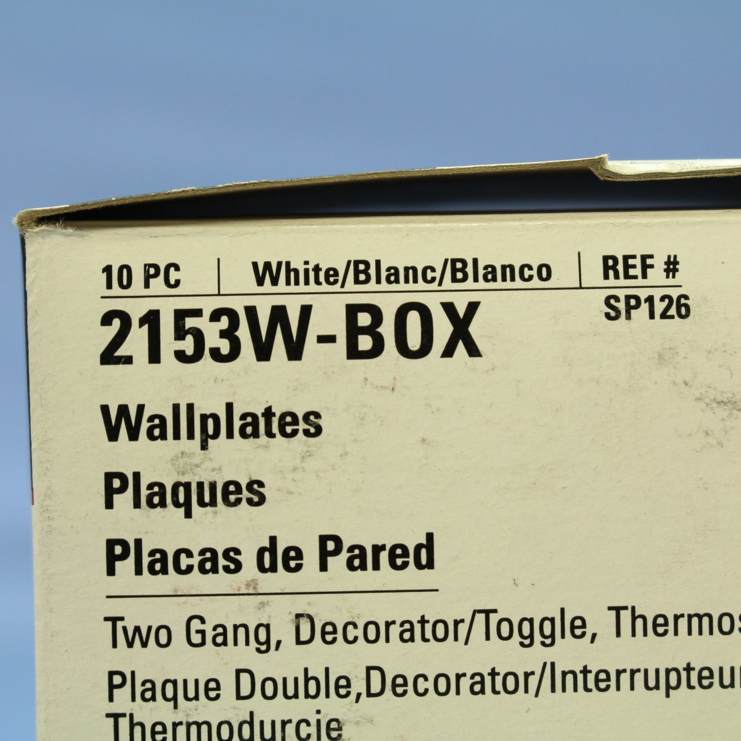 Cooper 2153W White 2-Gang Decorator GFCI Switch Cover Thermoset Wallplates 10pcs