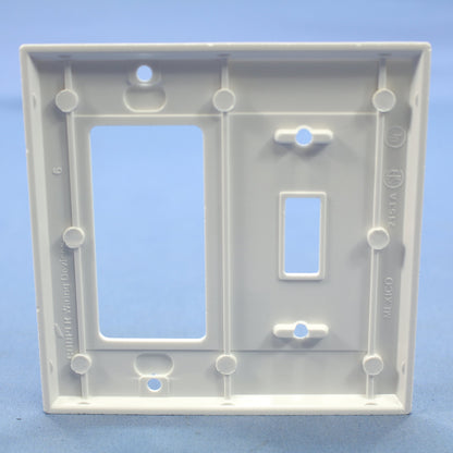 Cooper 2153W White 2-Gang Decorator GFCI Switch Cover Thermoset Wallplates 10pcs