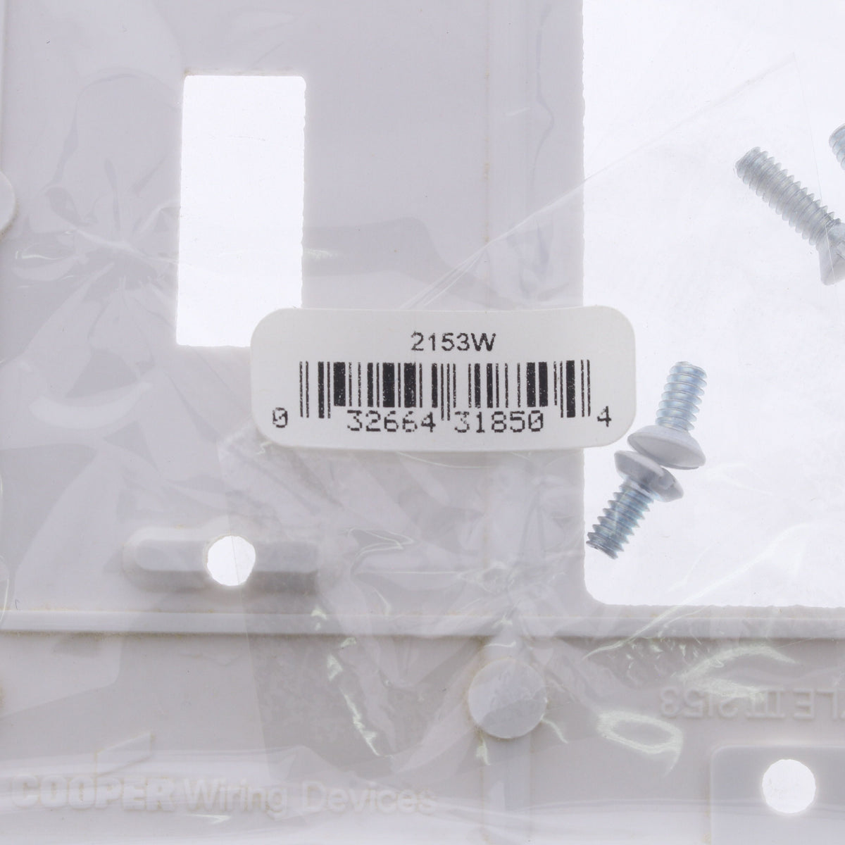 Cooper 2153W White 2-Gang Decorator GFCI Toggle Switch Thermoset Wallplates 3pcs