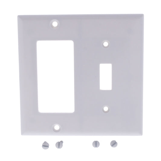 Cooper White Decorator GFCI Switch Cover Receptacle Wallplate Switchplate 2153W