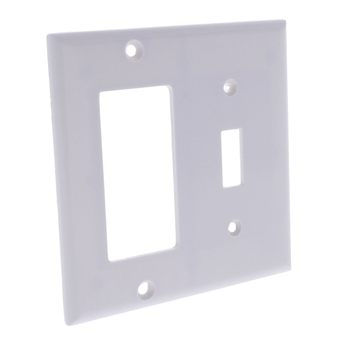 Cooper 2153W White 2-Gang Decorator GFCI Toggle Switch Thermoset Wallplates 3pcs