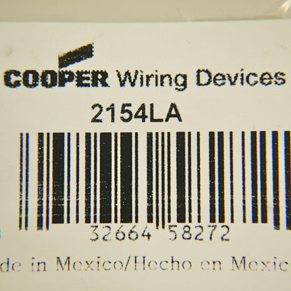 Cooper 2154LA Light Almond Toggle Light Switch Cover 4-Gang Thermoset Wallplate